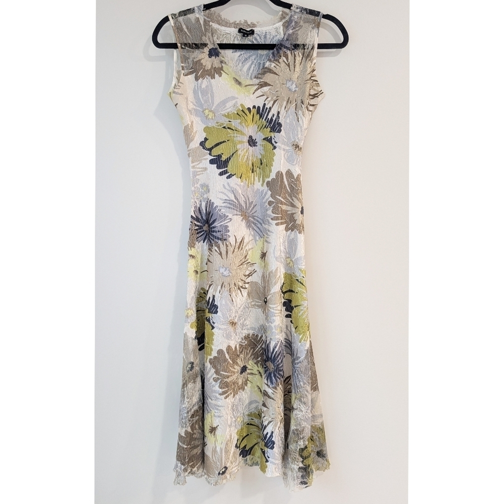 NEW Komarov Lace Trim Charmeuse Maxi Dress - Picture 1 of 8